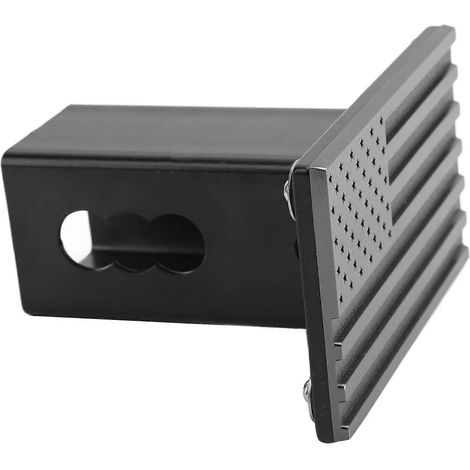Cache-attelage universel en métal avec emblème drapeau, 12,7 cm (5 pouces), en aluminium et acier, noir. (1/5)