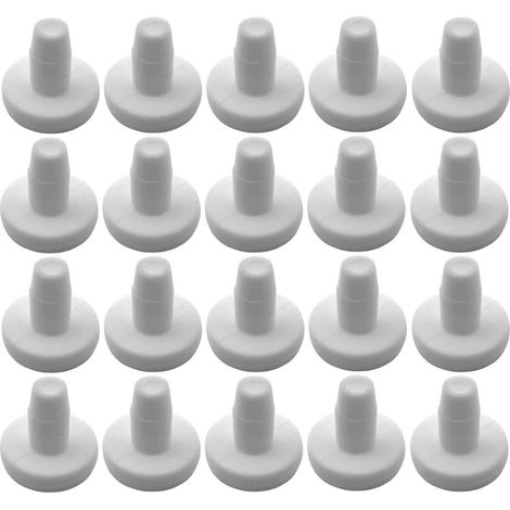 Cyclingcolors – Lot de 20 embouts de tube à insérer Ø 16mm – PELD blanc – Diamètre intérieur 6,5mm – Installation facile pour meubles et chaises