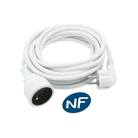 Rallonge électrique - DLH - Prise secteur NF - 5 m - Matériaux isolants haute qualité