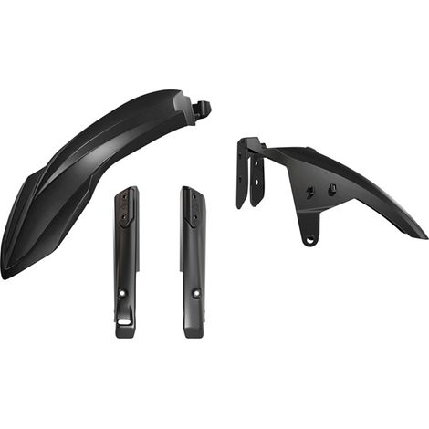 Parafango anteriore completo Racetech (RTech) 2024/12 con protezioni telescopiche (ammortizzatori) per Yamaha T7 Tenere 700 '19-'24 nero.