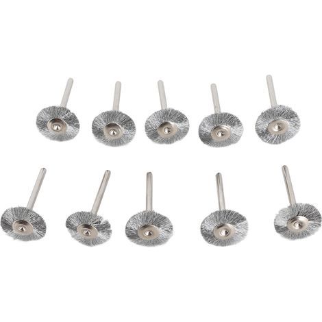 Lot de 10 Brosses à fil acier inoxydable 22 mm pour outil rotatif, polissage précis et décapage efficace (1/5)