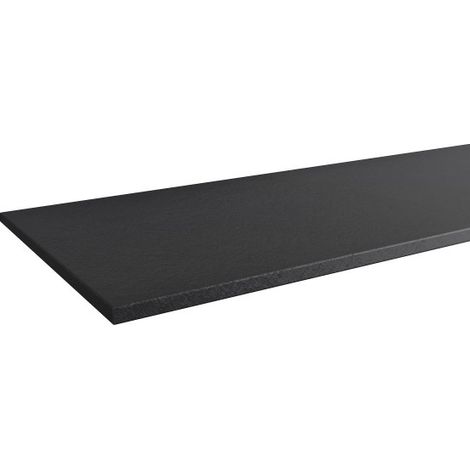 FACKELMANN Oxford Waschtisch Platte Schwarz Schieferstruktur 61cm (1/3)