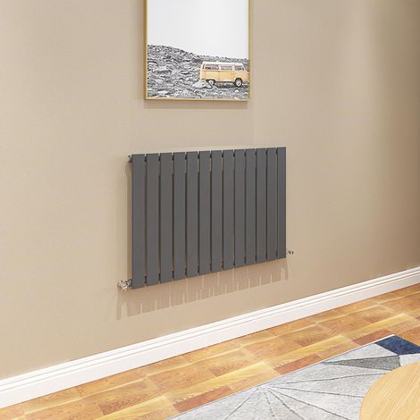 AICA Flat Panel Radiator 600x884mm Central Heating Single Horizontal Stylish Anthracite