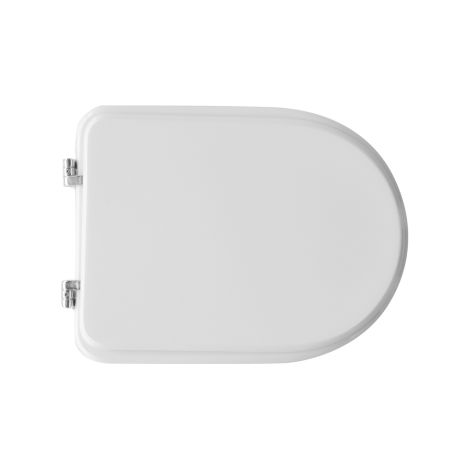 Sedile wc coprivaso per Cesabo vaso Endurance 42-47 x 34 cm copriwater bianco con cerniere regolabili in legno colato (1/3)