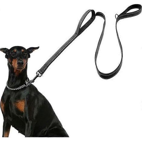 Laisse pour grands chiens, modèle Stop de la circulation, 2 poignées pour un compte supplémentaire (1/4)