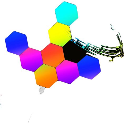Luz nocturna, cambio de color RGB, sincronización con la música, 8 unidades. (1/2)