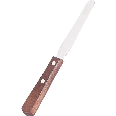 Spatule à cire en métal, couteau applicateur pour mélanger la cire, manche en bois, outil d'épilation (1/5)
