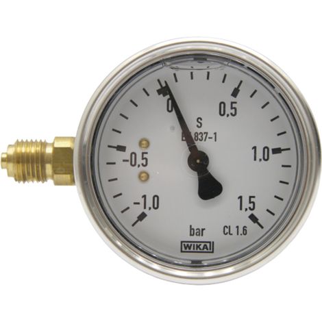 Manómetro de presión de vacío fi 63 - 1 → + 1,5 bar 1/4" glicerina