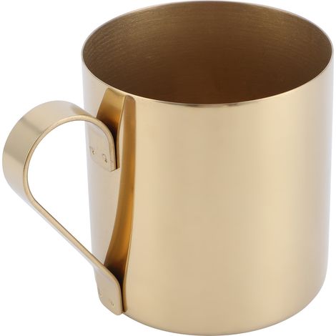 Mug à Cocktail 400ml en Acier Inoxydable 304, Tasse à Bière et Café, Verre à Boire Doré pour Bar