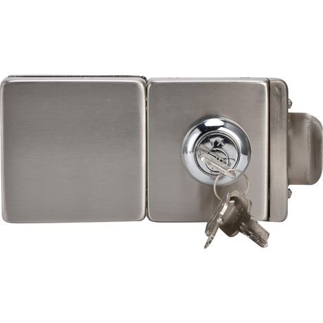 Serrure de porte en verre 1012 mm, serrure de sécurité en acier inoxydable haute résistance avec 3 clés pour bureau à domicile (1/5)