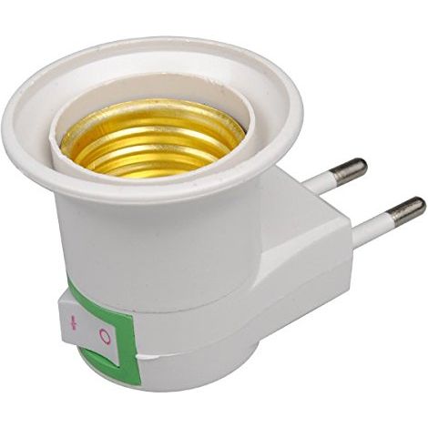 Kindfiber OÜ-Douille Français Prise vers E27 Ampoule Socket Base Adaptateur Transporteur avec ON-OFF Commutateur (1/5)