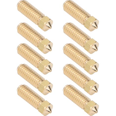 Lot de 10 buses imprimante 3D laiton M6 conduction thermique efficace paroi interne lisse pour Kobra3 (1/5)