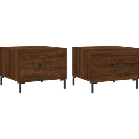 Maison Exclusive - Tavolini Salotto 2 pz Rovere Marrone 50x50x40 Legno Multistrato