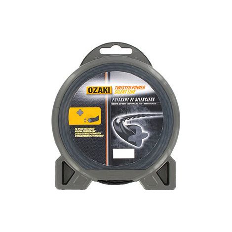Coque fil nylon hélicoïdal OZAKI twisted power silent line - 3,30 mm x 46m - qualité professionnelle - fabrication française