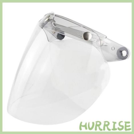 Garosa lentille de casque Visière de casque ouvert pour casque de moto, lentille à bulles, visière à 3 boutons-pression moto embase (1/5)