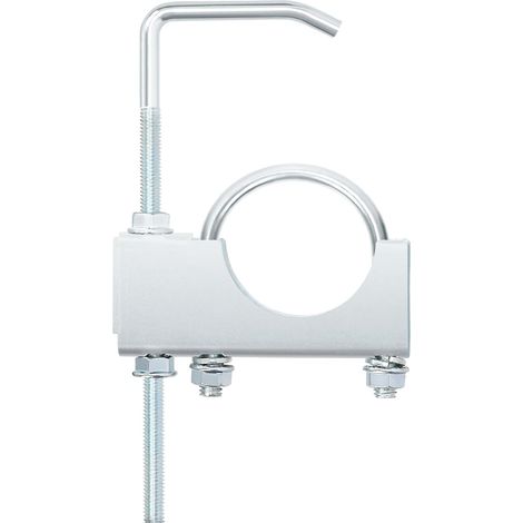 abrazadera de escape universal de 7,6 cm con suspensión, robusta y universal para tubos de escape de automóviles y camiones de 7,6 cm (2,5 pulgadas). (1/5)