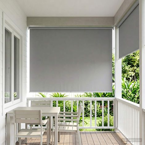 vidaXL Roller Blind UV Protection Light Grey 140 x 230 cm Polyester