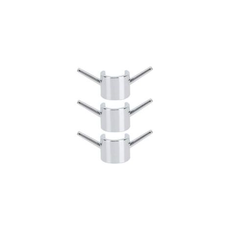 3 ganchos colgantes galvanizados para barra de ducha de baño, ganchos para grifo de cocina, accesorios - Crezuo