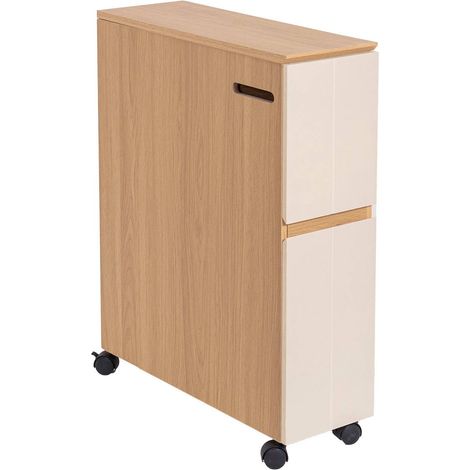 Meuble malin multi fonctions sur roulettes avec 2 tiroirs et derouleur papier wc- rivoli - Tendance (1/5)