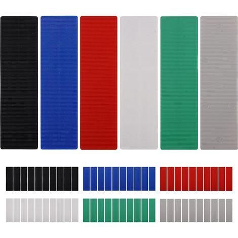 Rondelle in plastica, 60 pezzi, rondelle per vetri in plastica da 1 a 6 mm, 100 mm x 28 mm, rondelle livellanti in plastica, distanziatori per terrazze per piastrelle, installazione di finestre, livel (1/5)