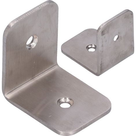 Regalverstärkungswinkel [90°-Winkel] [79 g Edelstahl] [50 x 50 mm, 1 Stück] zur Verstärkung von Regalen, Schränken und Fenstern (1/5)