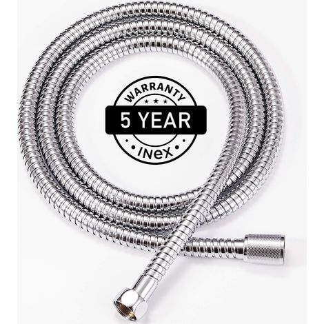 Tuyau Douche Flexible Double Ondulé 175 cm Inox Brillant - Raccords Universels Faciles à Installer - Tuyau Résistant à la Corrosion avec Flexibilité Optimale - Garantie 15 Ans Incluse (1/5)