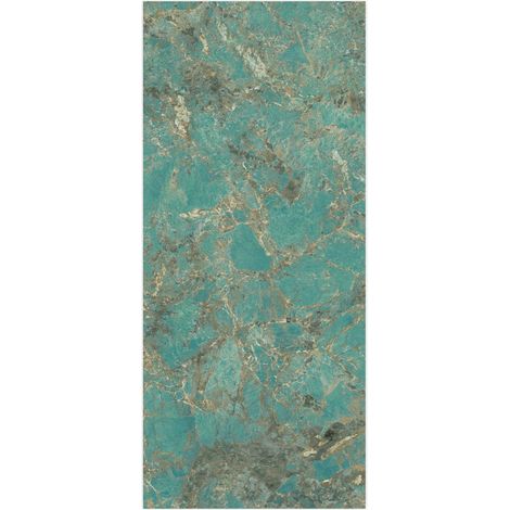 Carrelage effet Pierre Vert Amazonite 278x120x0,6 cm Brillant Florenza - Mur intérieur (vendu par carton de 3,336 m²) - RO'MA CARRELAGE