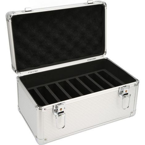 Boîtier de Disque Dur, 0,5 Pouces 3,5 Pouces 14 Baies Double Protection HDD Boîte de Rangement Valise Safe Lock Design Étui de Transport pour Disque Dur Externe 2,5 Pouces 3,5 Pouces (1/5)