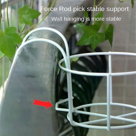 À 5 paniers ronds pour pots de fleurs de balcon, support suspendu en fer pour rambarde ou clôture, décoration de jardin (1/4)