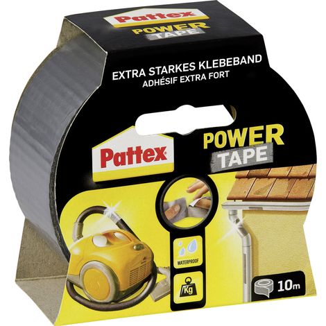 Pattex PT1DS Gewebeklebeband Pattex Power Tape Silber (L x B) 10 m x 50 mm 1 St.