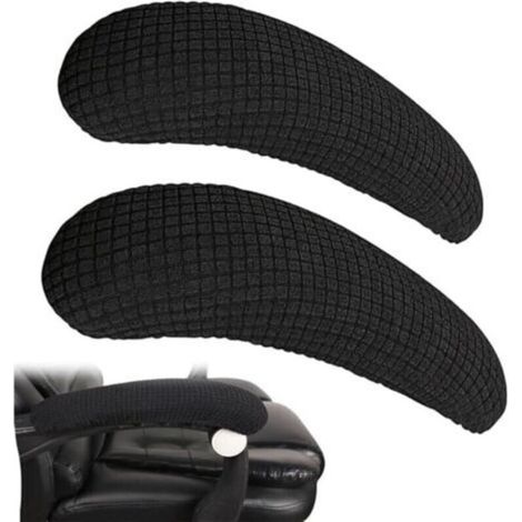 Couvertures D'accoudoir de Chaise de Bureau,Housse de Chaise de Bureau Extensible,Housses de Sièges d'ordinateur Rotatif Élastique,Lavable Couverture pour Pivotante Accoudoirs Chaise