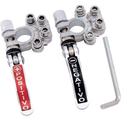 Car Battery Cutoff Connectors - 2 Pieces - 12V 6V 24V - Tractor, Boat, Truck - Toolless Quick Disconnect (1/5)