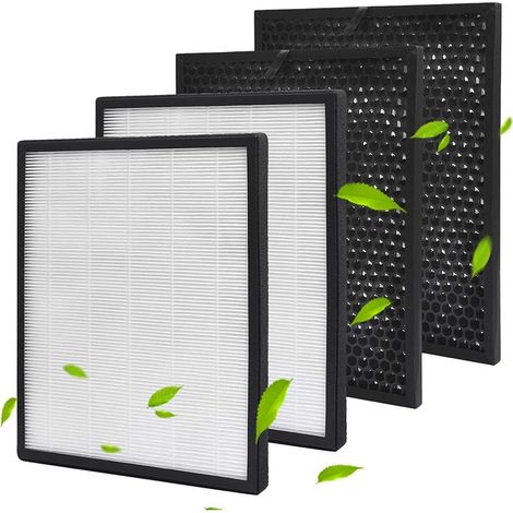 Lot de 2 filtres de rechange pour purificateur d'air pour Levoit LV-PUR131 / LV-PUR131S, remplacement LV-PUR131-RF