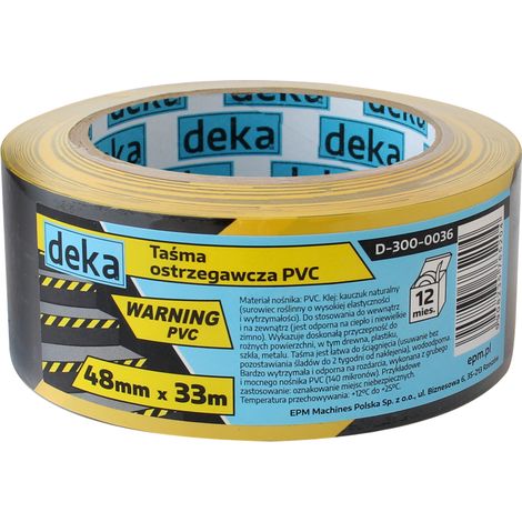 Nastro di segnalazione giallo e nero 48 mm33 m - D-300-0036