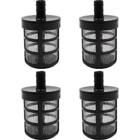 Lot de 4 filtres pour tuyau d'arrosage, filtres d'aspiration pour pompe à eau, filtres pour nettoyeur haute pression pour jardin et cour, 280 380 (1/4)