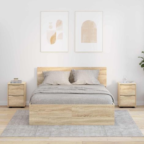 vidaXL Bedside Tables 2 pcs Sonoma Oak 30.5 x 30 x 43 cm (1/5)