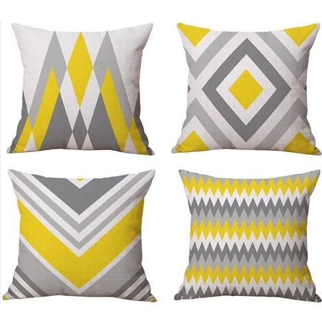 Coussin Taie d\'oreiller en Coton Lin Durable 45x45cm Motifs imprimés Décoration Maison (1/3)