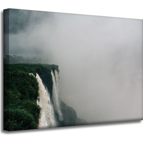 Leinwanddruck Natur Berge Wasserfall 40x30 cm