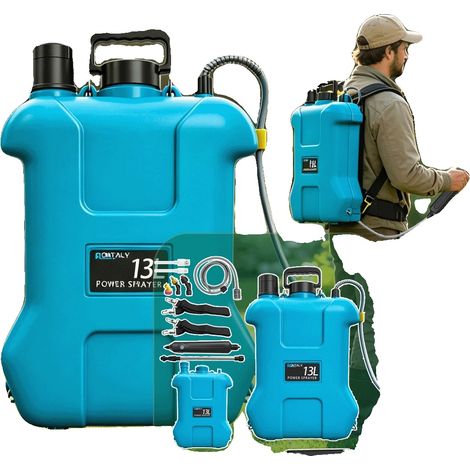 Pulvérisateur à dos, capacité de 13L, lance télescopique, tension de 10-20V, alimenté par batterie, design portable (1/5)
