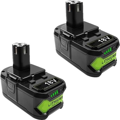 Batterie, capacité 6Ah, Li-ion, compatible avec Ryobi, 2 batteries (1/2)