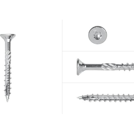 Vis pour panneaux agglomérés Galvanisé 5 x 40 mm Torx 25 Filetage