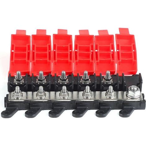 Boîte à fusibles MIDI 5 voies pour voiture, 200 A, multipolaire, compatible avec les véhicules marins, SUV, camping-cars, voitures, bateaux et bus. (1/5)