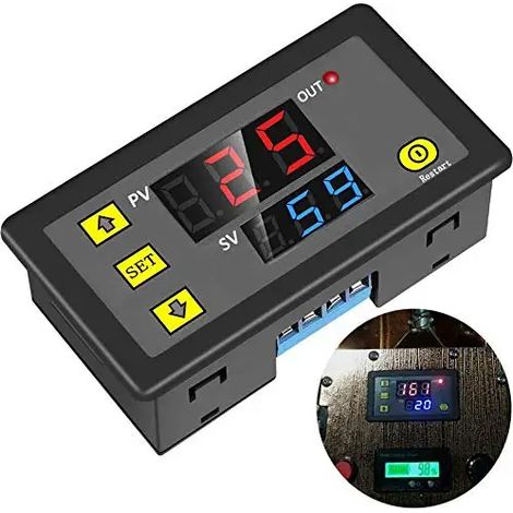 Temporizador de relé digital programable de 12 V CC y 20 A - Módulo de interruptor de retardo (1/5)