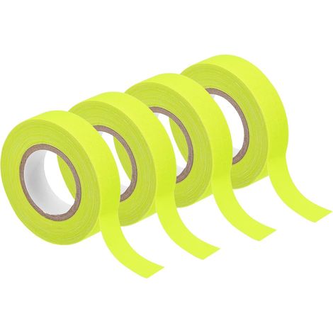 sourcing map 4 rouleaux de ruban adhésif fluorescent néon, 1,5 cm x 10 m, pour décoration fêtes et