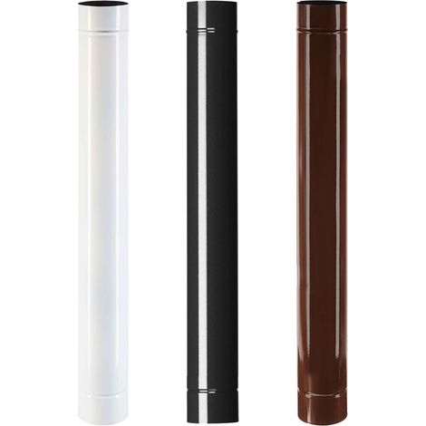 TUBO SMALTATO PER STUFE cm 100 ø 10 nero lucido