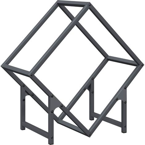 Maison Exclusive - Portant de bois chauffage anthracite 50x25x50 cm (1/5)
