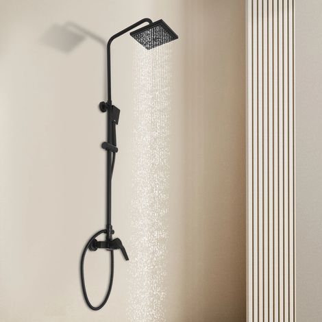 20 cm kalte und heiße Regendusche mit verstellbarer Duschbahn und quadratischem Duschkopf, drehbarem Design
