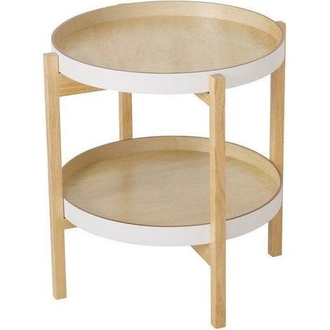 Boltze DRAGAN tavolo beige a due livelli 50x50 cm (1/3)