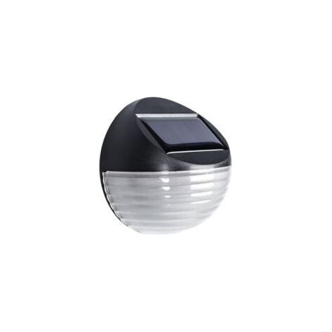 Aplique solar de pared impermeable, ideal para jardines o vallas, con 6 bombillas LED. - Crezuo