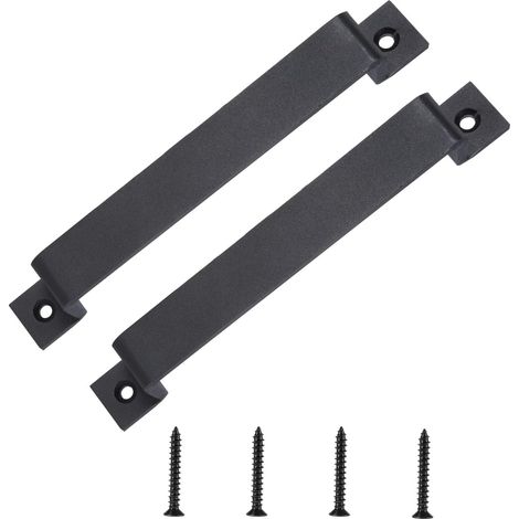 ZOLGINAH Tirador para Puerta de Granero, 2 Piezas Tirador de Puerta Corredera para Armario, Muebles de TV, Armarios, Puerta Corredera de Granero Simple y Doble (1/5)